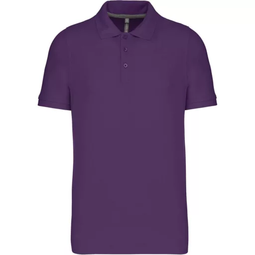 Férfi rövid ujjú galléros piké póló, Kariban KA241, Purple-S