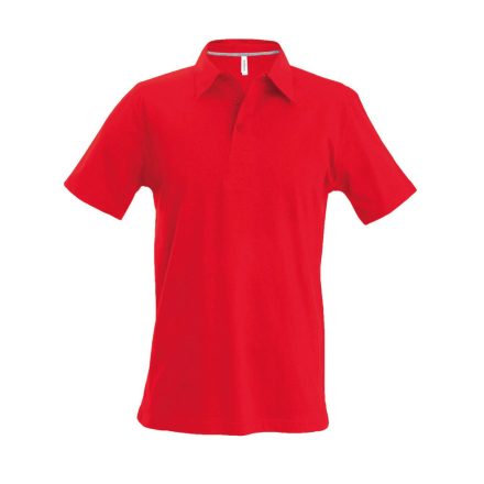 Férfi rövid ujjú galléros piké póló, Kariban KA241, Red-L