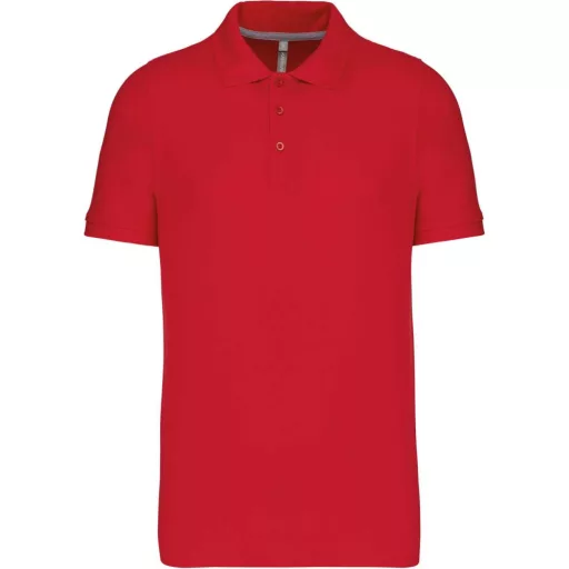 Férfi rövid ujjú galléros piké póló, Kariban KA241, Red-S