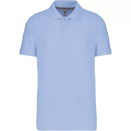 Férfi rövid ujjú galléros piké póló, Kariban KA241, Sky Blue-XL