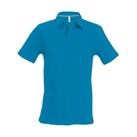 Férfi rövid ujjú galléros piké póló, Kariban KA241, Tropical Blue-2XL