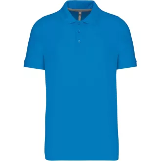   Férfi rövid ujjú galléros piké póló, Kariban KA241, Tropical Blue-2XL