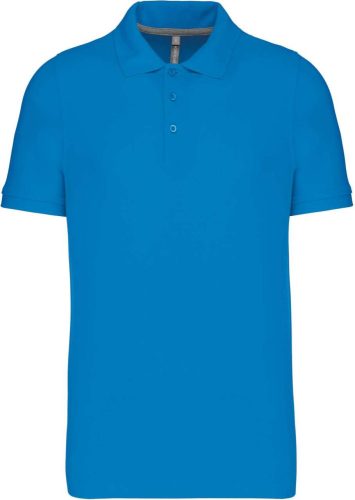 Férfi rövid ujjú galléros piké póló, Kariban KA241, Tropical Blue-2XL