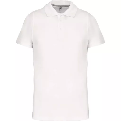 Férfi rövid ujjú galléros piké póló, Kariban KA241, White-M