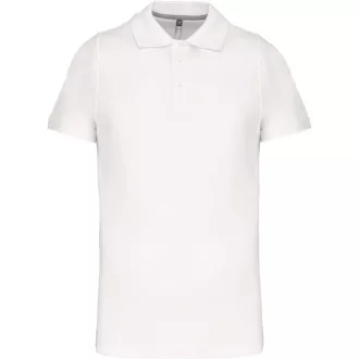   Férfi rövid ujjú galléros piké póló, Kariban KA241, White-S