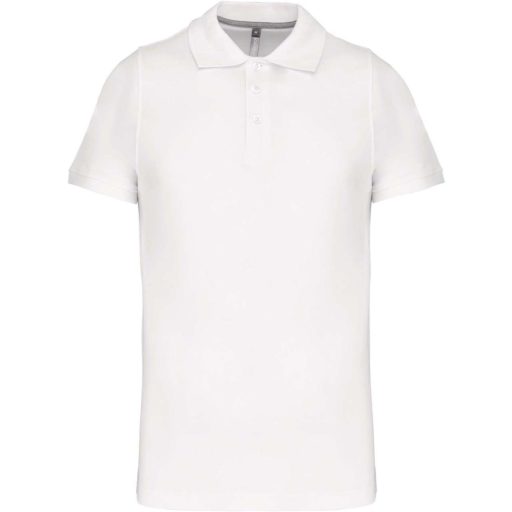 Férfi rövid ujjú galléros piké póló, Kariban KA241, White-XL