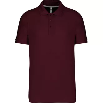   Férfi rövid ujjú galléros piké póló, Kariban KA241, Wine-S