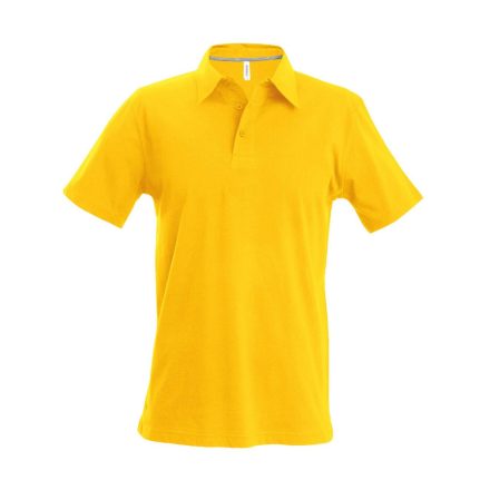 Férfi rövid ujjú galléros piké póló, Kariban KA241, Yellow-2XL