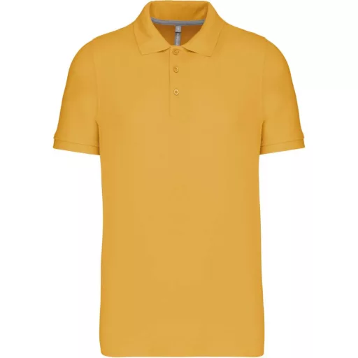 Férfi rövid ujjú galléros piké póló, Kariban KA241, Yellow-L