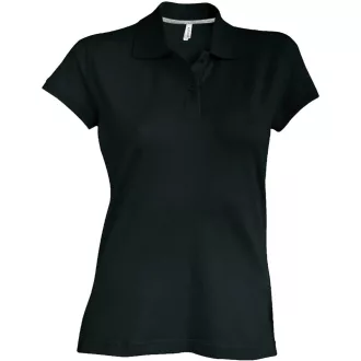   Női rövid ujjú galléros piké póló, Kariban KA242, Black-S