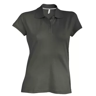   Női rövid ujjú galléros piké póló, Kariban KA242, Dark Khaki-S