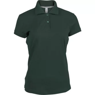   Női rövid ujjú galléros piké póló, Kariban KA242, Forest Green-S
