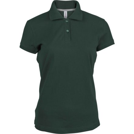 Női rövid ujjú galléros piké póló, Kariban KA242, Forest Green-XL