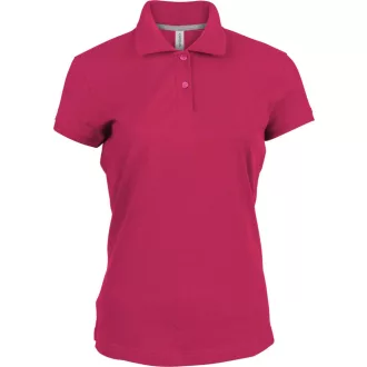   Női rövid ujjú galléros piké póló, Kariban KA242, Fuchsia-S