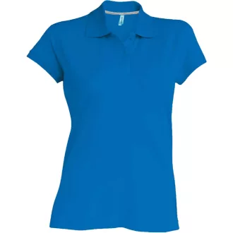   Női rövid ujjú galléros piké póló, Kariban KA242, Light Royal Blue-2XL