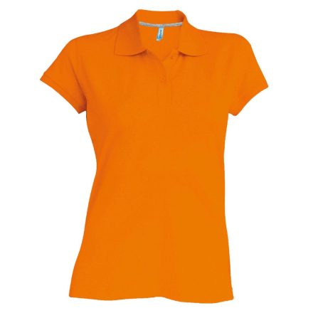Női rövid ujjú galléros piké póló, Kariban KA242, Orange-L