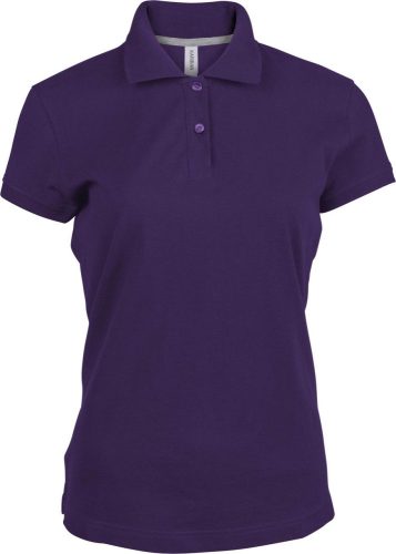 Női rövid ujjú galléros piké póló, Kariban KA242, Purple-S