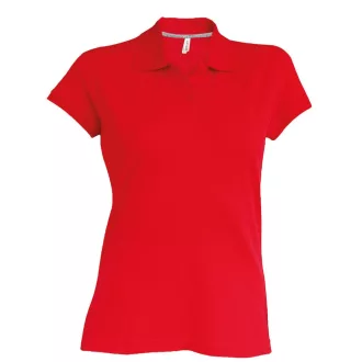   Női rövid ujjú galléros piké póló, Kariban KA242, Red-3XL