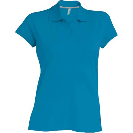 Női rövid ujjú galléros piké póló, Kariban KA242, Tropical Blue-XL