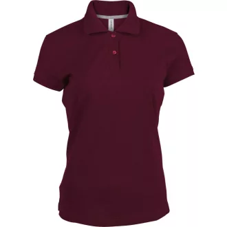   Női rövid ujjú galléros piké póló, Kariban KA242, Wine-S