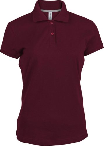 Női rövid ujjú galléros piké póló, Kariban KA242, Wine-XL
