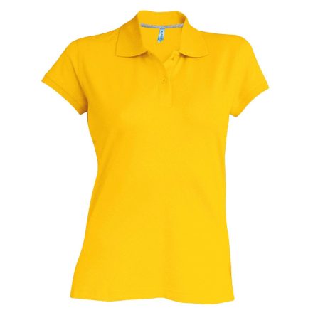 Női rövid ujjú galléros piké póló, Kariban KA242, Yellow-3XL