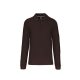 Férfi hosszú ujjú galléros piké póló, Kariban KA243, Chocolate-3XL