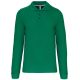 Férfi hosszú ujjú galléros piké póló, Kariban KA243, Kelly Green-2XL