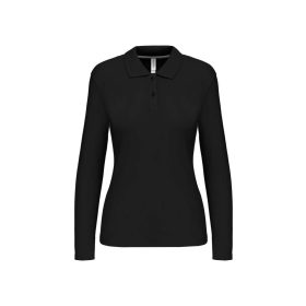   Női hosszú ujjú galléros piké póló, Kariban KA244, Black-3XL