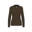 Női hosszú ujjú galléros piké póló, Kariban KA244, Dark Khaki-S