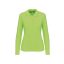 Női hosszú ujjú galléros piké póló, Kariban KA244, Lime-L