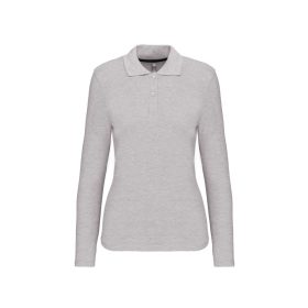   Női hosszú ujjú galléros piké póló, Kariban KA244, Oxford Grey-S