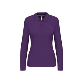   Női hosszú ujjú galléros piké póló, Kariban KA244, Purple-S