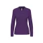 Női hosszú ujjú galléros piké póló, Kariban KA244, Purple-S