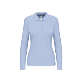   Női hosszú ujjú galléros piké póló, Kariban KA244, Sky Blue-S