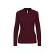 Női hosszú ujjú galléros piké póló, Kariban KA244, Wine-2XL