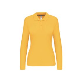   Női hosszú ujjú galléros piké póló, Kariban KA244, Yellow-S