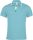 Férfi galléros piké póló, kontrasztcsíkos szélekkel, Kariban KA245, Light Turquoise/White/Navy-3XL