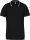 Férfi kontrasztcsíkos rövid ujjú galléros piké póló, Kariban KA250, Black/Light Grey/White-3XL