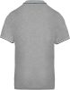 Férfi kontrasztcsíkos rövid ujjú galléros piké póló, Kariban KA250, Oxford Grey/Navy/White-L