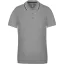 Férfi kontrasztcsíkos rövid ujjú galléros piké póló, Kariban KA250, Oxford Grey/Navy/White-S