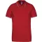 Férfi kontrasztcsíkos rövid ujjú galléros piké póló, Kariban KA250, Red/Navy/White-S