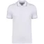 Férfi kontrasztcsíkos rövid ujjú galléros piké póló, Kariban KA250, White/Sky Blue/Light Grey-3XL