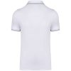 Férfi kontrasztcsíkos rövid ujjú galléros piké póló, Kariban KA250, White/Sky Blue/Light Grey-3XL