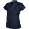 Női kontrasztcsíkos rövid ujjú galléros piké póló, Kariban KA251, Navy/Red/White-M