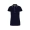 Női galléros piké póló, kontrasztcsíkos szélekkel, Kariban KA252, Navy/White/Red-L