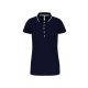 Női galléros piké póló, kontrasztcsíkos szélekkel, Kariban KA252, Navy/White/Red-L
