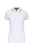 Női galléros piké póló, kontrasztcsíkos szélekkel, Kariban KA252, White/Navy-XL