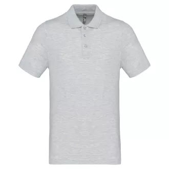   Férfi galléros piké póló, rövid ujjú, Kariban KA254, Ash Heather-S
