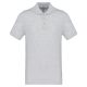 Férfi galléros piké póló, rövid ujjú, Kariban KA254, Ash Heather-XL